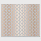 Elegant Chick Roos Gold Polka Dots Pattern Grey Cadeaupapier (Vlak)