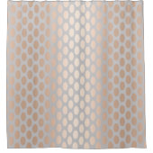 Elegant Chick Roos Gold Polka Dots Pattern Grey Douchegordijn (Voorkant)