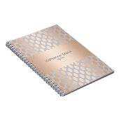 Elegant Chick Roos Gold Polka Dots Pattern Grey Notitieboek (Rechterzijde)