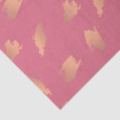 Elegant chick roos goud abstract borstelpatroon tissuepapier (Detail)