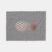 elegant chick roos gouden anananaspeulen fleece deken (Voorkant (Horizontaal))