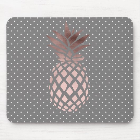 elegant chick roos gouden anananaspeulen muismat (Voorkant)