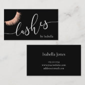 Elegant chick roos gouden glitter zwarte zweetjes visitekaartje (Voorkant / Achterkant)