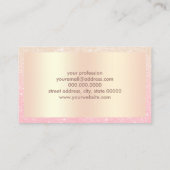 Elegant chick roos goudglitter make-up artiest visitekaartje (Achterkant)