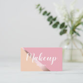 Elegant chick roos goudroze en oranje geometrisch visitekaartje (Staand voorkant)