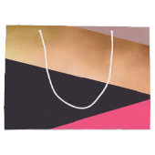 elegant chick roos goudroze grijze kleurenblok large cadeautasje (Achterkant)