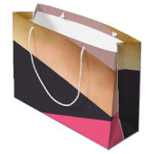 elegant chick roos goudroze grijze kleurenblok large cadeautasje (Achterkant Gekanteld)