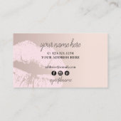 Elegant chick roze roze roze goudlippen make-up ku visitekaartje (Achterkant)