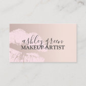 Elegant chick roze roze roze goudlippen make-up ku visitekaartje (Voorkant)