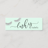 Elegant chick Silver Glitter Munt Groen Knipperen Mini Visitekaartje (Voorkant)