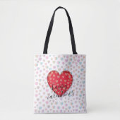 Elegant Chick Valentijns Gift Bag met hart Tote Bag (Voorkant)