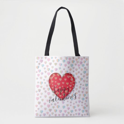 Elegant Chick Valentijns Gift Bag met hart Tote Bag (Voorkant)