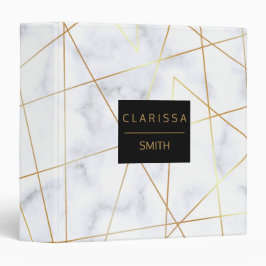 elegant chick white marble faux goud geometrisch 1 1/2" multomap