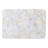 elegant chick white marble faux goud geometrisch badmat (Voorkant)
