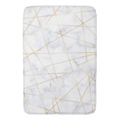 elegant chick white marble faux goud geometrisch badmat (Voorkant Verticaal)