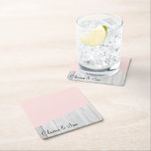 elegant chick white pastel roze hout geometrisch kartonnen onderzetters (Insitu)