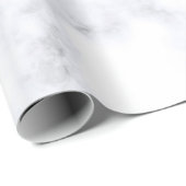 Elegant chick white pastel roze marmer geometrisch cadeaupapier (Rol Hoek)