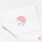 Elegant chick white pastel roze marmer geometrisch ronde sticker (Envelop)