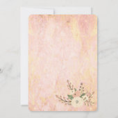 Elegant ChicRose Marble Floral Vrijgezellenfeest Kaart (Achterkant)