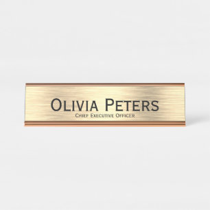 Elegant Chief Executive Officer Desk Name Bord Bureau Naambordje
