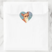 Elegant Chihuahua Hart Sticker (Tas)