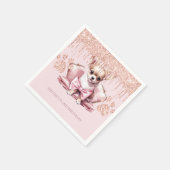 Elegant Chihuahua met Glitter Verjaardagsfeest Servet (Hoek)