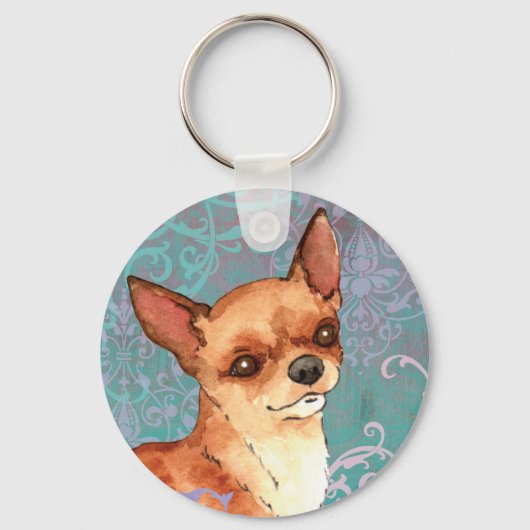 Elegant Chihuahua Sleutelhanger (Voorkant)