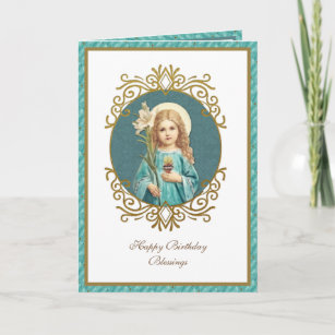 Elegant Child Virgin Mary  Religieuze Kaart