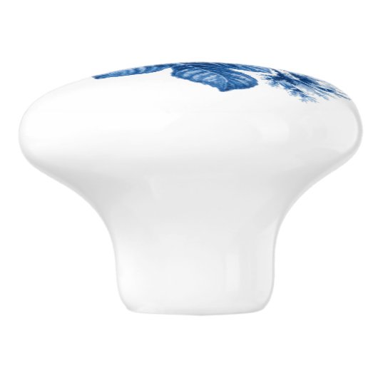 Elegant  China Blue Rozen Keramische Knop (Zijkant)