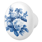 Elegant  China Blue Rozen Keramische Knop (Rechts)