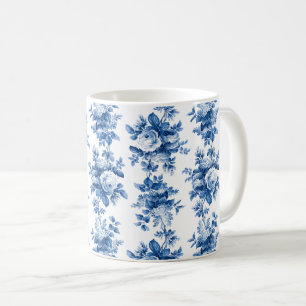 Elegant  China Blue Rozen Koffiemok