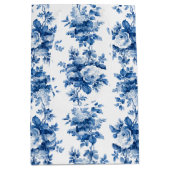 Elegant  China Blue Rozen Medium Cadeauzakje (Voorkant)