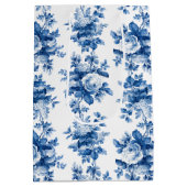 Elegant  China Blue Rozen Medium Cadeauzakje (Achterkant)