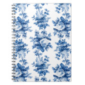 Elegant  China Blue Rozen Notitieboek (Voorkant)