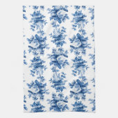 Elegant  China Blue Rozen Theedoek (Verticaal)