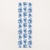 Elegant China Blue Rozen Yogamat (Voorkant)