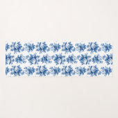 Elegant China Blue Rozen Yogamat (Voorkant (horizontaal))