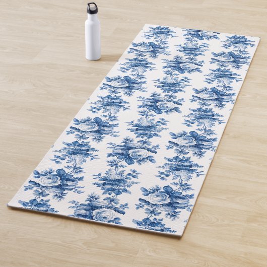 Elegant China Blue Rozen Yogamat (In situ)