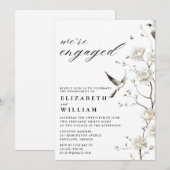 Elegant Chinees aandoende bloementuin verlovingsfe Kaart (Voorkant / Achterkant)