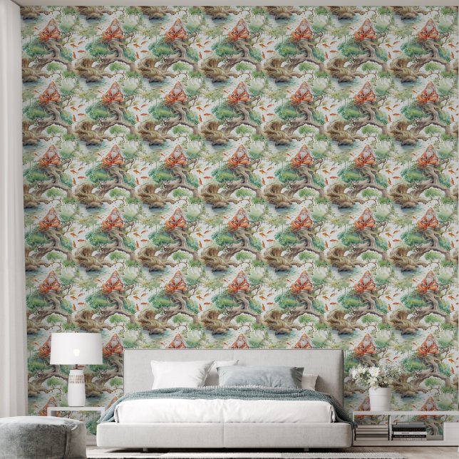 Elegant Chinees behang (Slaapkamer)
