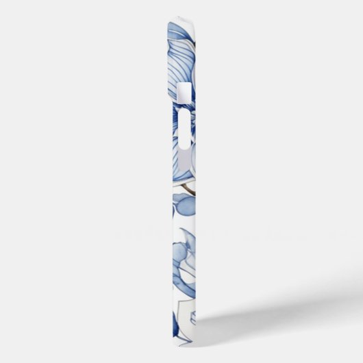 Elegant Chinees Blauw & Wit Bloempatroon Case-Mate iPhone Case (Achterkant / Links)