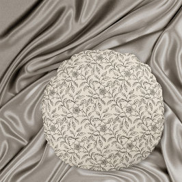 Elegant Chinees bloempatroon Natural CC0443 Rond Kussen