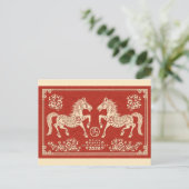 Elegant Chinees Nieuwjaar Briefkaart (Staand voorkant)