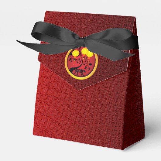 Elegant Chinees Nieuwjaar Tijgergoudlampions Bedankdoosjes (Voorkant Zijde)