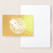 Elegant Chinees Nieuwjaar van de os Folie Kaarten (Display)