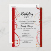 Elegant Chinese chrysanthemum - verjaardagsuitnodi Briefkaart (Voorkant / Achterkant)