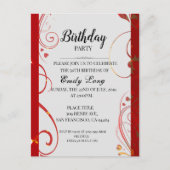 Elegant Chinese chrysanthemum - verjaardagsuitnodi Briefkaart (Voorkant)