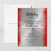 Elegant Chinese chrysanthemum - verjaardagsuitnodi Briefkaart (Voorkant / Achterkant)