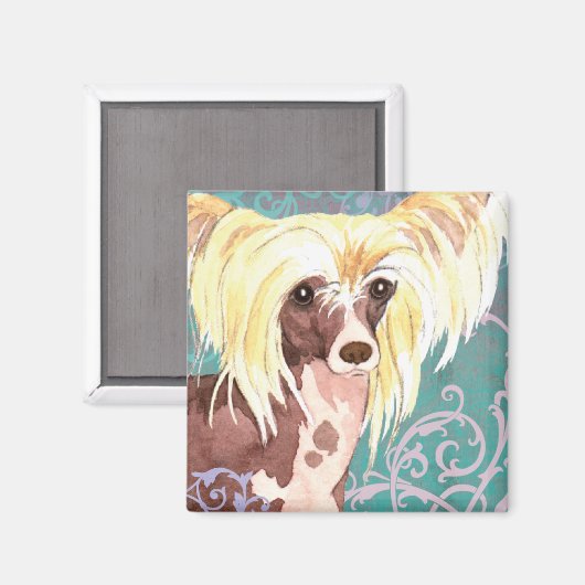Elegant Chinese Crested Magneet (Voorkant / Achterkant)