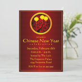 Elegant-Chinese New Year Dog Gold-lampions Kaart (Staand voorkant)